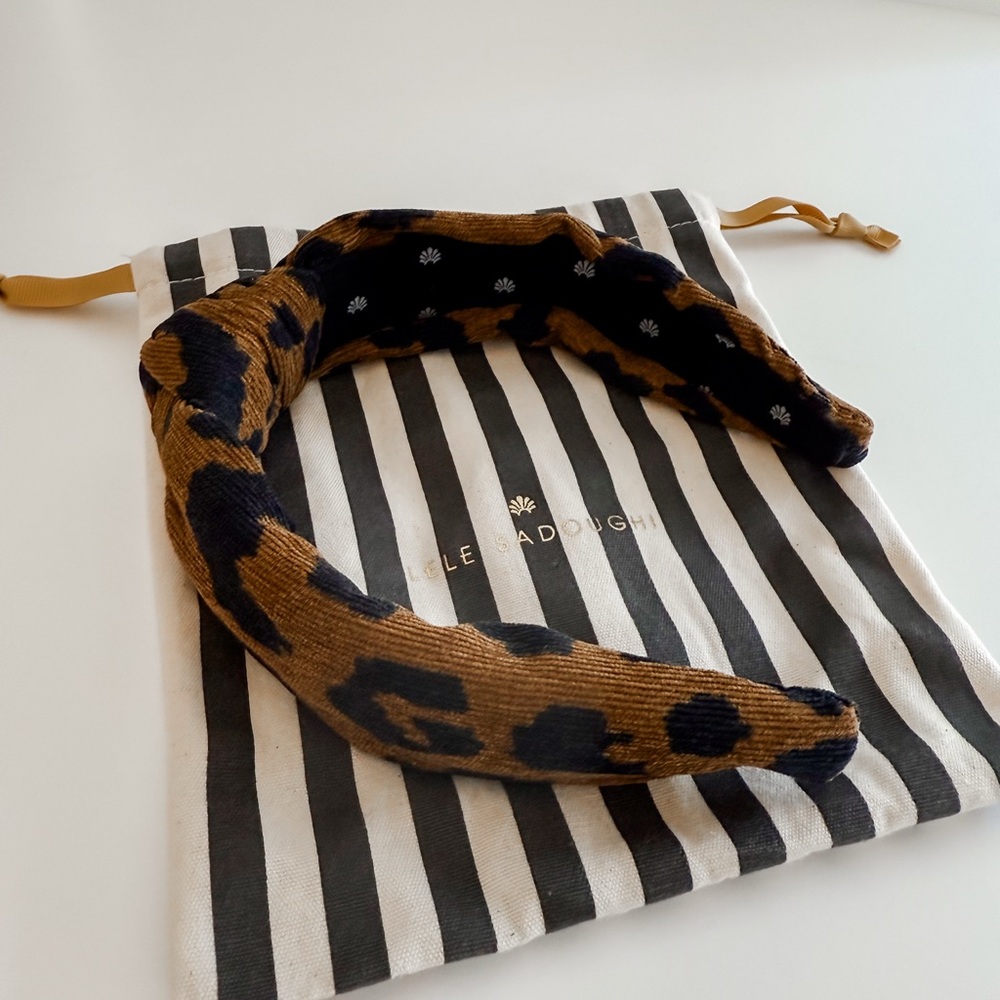 Lele Sadoughi Brown and Black Patterned Headband